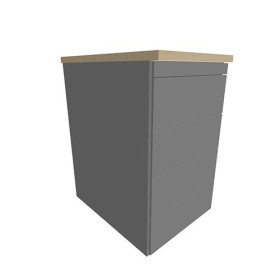 CAISSON HB METAL 4T PLT P.60 L.43,2 H.73,5 CM TOP MELAMINE SC MG