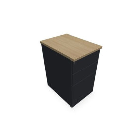 CAISSON HB METAL 3T P.60 L.43,2 H.73,5 CM DONT 1 DS TOP MELAMINE SC RI
