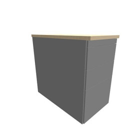CAISSON HB METAL 3T P.80 L.43,2 H.73,5 CM DONT 1 DS TOP MELAMINE SG RI
