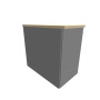 CAISSON HB METAL 4T PLT P80 L43,2 H73,5 CM TOP MELAMINESB R3
