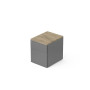CAISSON MOB METAL 2T L.42,3 P.53,5 H.52,4 CM DONT 1 DS TOP MELAMINESB R3