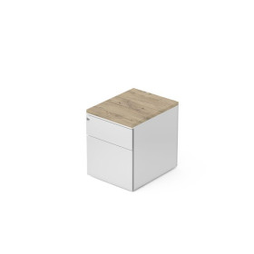 CAISSON MOB METAL 2T L.42,3 P.53,5 H.52,4 CM DONT 1 DS TOP MELAMINESO R3