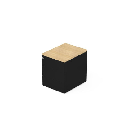 CAISSON MOB METAL 3T PLT L.42,3P.53,5 H.52,4 CM TOP MELAMINE SG RI