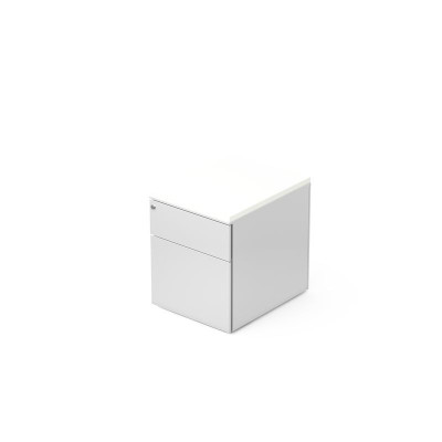 CAISSON MOB METAL 2T L.42,3 P.53,5 H.52,4 CM DONT 1 DS TOP MELAMINE SO MG