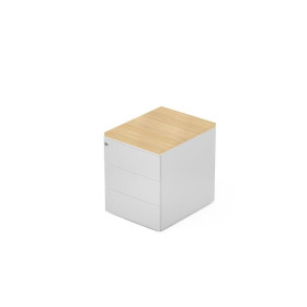 CAISSON MOB METAL 3T PLT L.42,3P.53,5 H.52,4 CM TOP MELAMINE SO RI