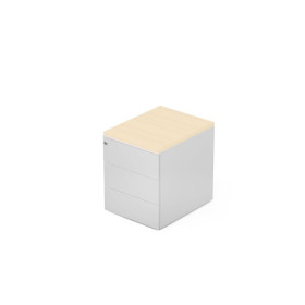 CAISSON MOB METAL 3T PLT L.42,3P.53,5 H.52,4 CM TOP MELAMINE SO MA
