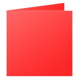 Paquet de 25 cartes pliée Pollen 135x135 rouge corail