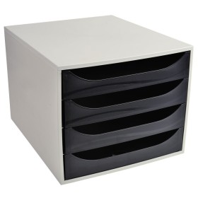 ECOBOX Caisson 4 tiroir Office gris/noir