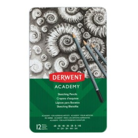 Boite de 12 crayons d'esquisse (6B-5H) Derwent