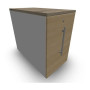 GUSTAVE CAISSON INDIVIDUEL H73,5 L43,2 P80 CM MELAMINE - CORPS TOP PORTE MG R3 R