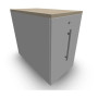 GUSTAVE CAISSON INDIVIDUEL H73,5 L43,2 P80 CM MELAMINE - CORPS  TOP  PORTE MG MA