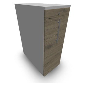 GUSTAVE CAISSON INDIVIDUEL H113,5 L43,2 P80CM CORPS & TOP MELAMINE  -PORTE MG R3