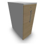 GUSTAVE CAISSON INDIVIDUEL H113,5 L43,2 P80CM CORPS & TOP MELAMINE  -PORTE MG RI