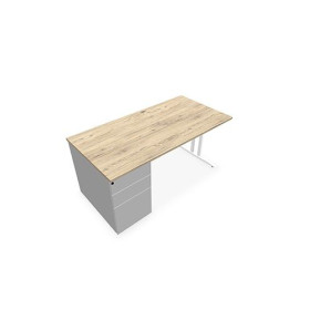 BUR RECT IDOL L160 XP80CM DECOR R3 PIED I FX SANS CARTER FIN SO + CAISS PORT À G