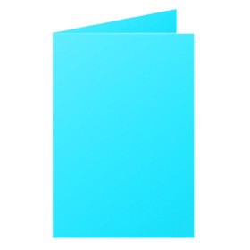 Paquet de 25 cartes pliée Pollen 110x155 bleu turquoise