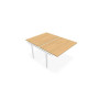 ARIAL BENCH SUI.2 PLT L120XP80 EP19MM NU PIED INTERMEDIAIRE RI SO
