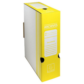 BOITE ARCHIVE D100 COULEUR JAUNE