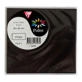Sachet de 5 Marque-place Pollen 85x80 noir