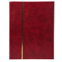 ALB.TIMB.22,5X30,5 Simili cuir rouge 16p
