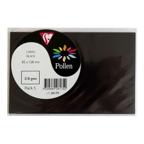 Sachet de 5 cartes Pollen 82x128 noir