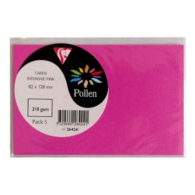 Sachet de 5 cartes Pollen 82x128 fuchsia
