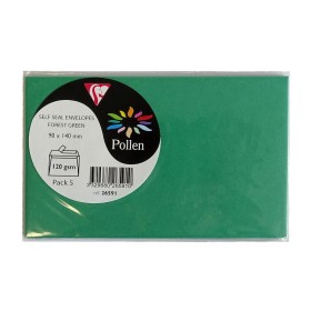 Sachet de 5 enveloppes Pollen 90x140 vert sapin