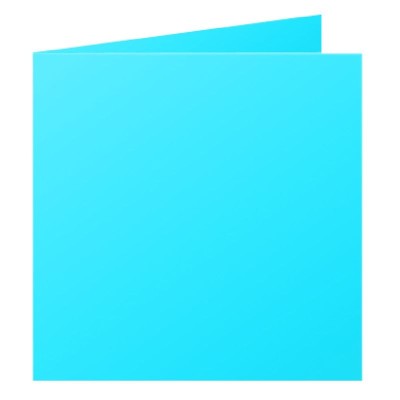 Paquet de 25 cartes pliée Pollen 135x135 bleu turquoise