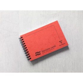 Europa Revision Cards reliure intégrale Rouge 15,2x10,2cm 50 feuilles ligné papi