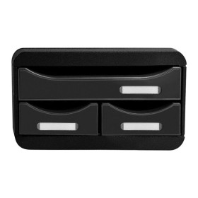 SMALL-BOX MINI 3 tiroirs noir/glossy