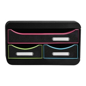 SMALL-BOX MINI 3 tiroirs noir/arlequin/n