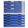 MODULO A3+ 10 tiroirs gris lumière/bleu