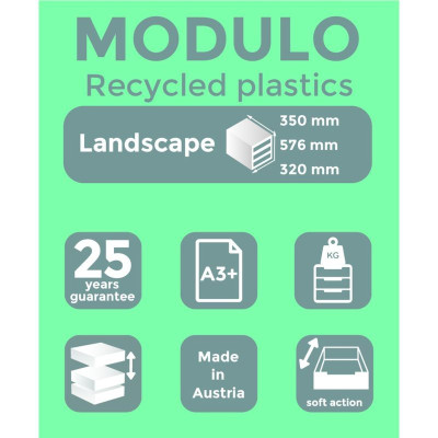 MODULO A3+ 10 tiroirs gris lumière/grani