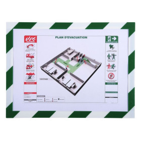Pochette affichage magnétiq A4 Vert/Blc