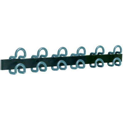 PATERE FIL BLEU ACIER 6 DOUBLES ACCROCHES