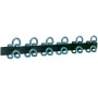 PATERE FIL BLEU ACIER 6 DOUBLES ACCROCHES