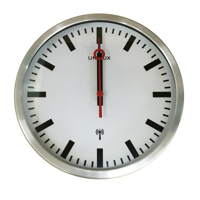 PENDULE STATION GRIS METAL