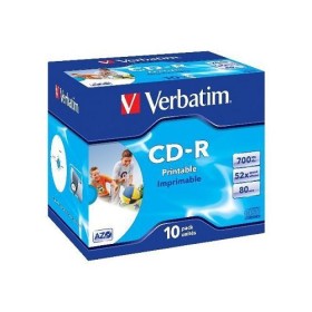 CD-R VERBATIM 80MIN SPEED 52X PRINTABLE 700 MB JEWELCASE 43325