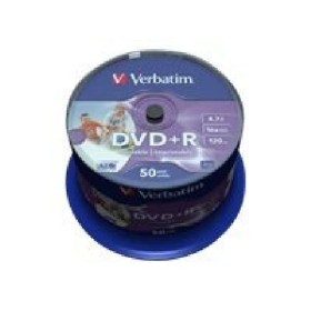 Verbatim Printable - 50 x DVD+R - 4.7 Go ( 120 minutes ) 16x - blanc - surface i