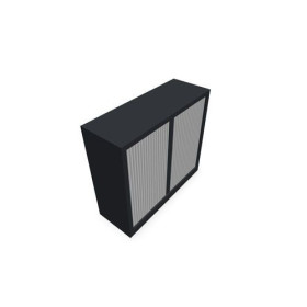 Armoire à rideaux H. 105 x L. 120 x P. 43 cm - corps gris anthracite - rideaux b