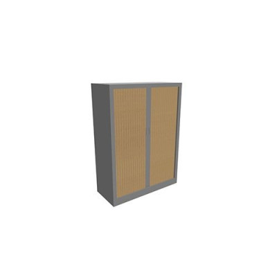 Armoire à rideaux H. 135 x L. 100 x P. 43 cm - corps gris anthracite - rideaux g