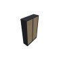 Armoire à rideaux H. 198 x L. 120 x P. 43 cm - corps gris anthracite - rideaux c