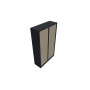 Armoire à rideaux H. 198 x L. 120 x P. 43 cm - corps gris anthracite - rideaux é