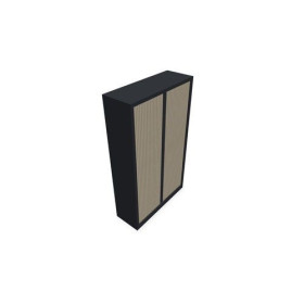 Armoire à rideaux H. 198 x L. 120 x P. 43 cm - corps gris anthracite - rideaux é