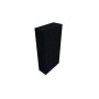 Armoire à rideaux H. 198 x L. 100 x P. 43 cm - corps noir - rideaux noir
