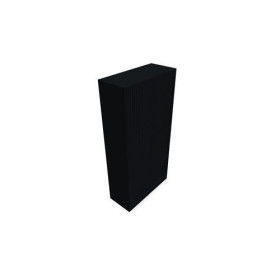 Armoire à rideaux H. 198 x L. 100 x P. 43 cm - corps noir - rideaux noir