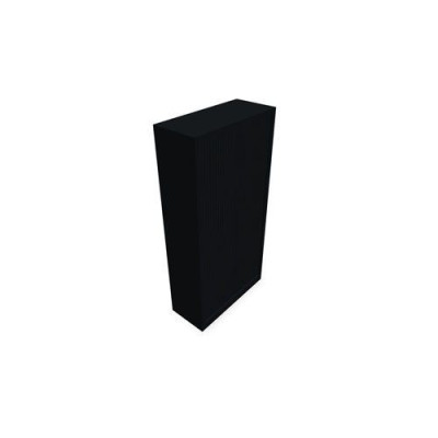 Armoire à rideaux H. 198 x L. 100 x P. 43 cm - corps noir - rideaux noir