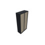 Armoire à rideaux H. 198 x L. 100 x P. 43 cm - corps gris anthracite - rideaux é