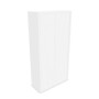 Armoire à rideaux H. 198 x L. 100 x P. 43 cm - corps blanc - rideaux blanc
