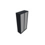 Armoire à rideaux H. 198 x L. 100 x P. 43 cm - corps gris anthracite - rideaux b