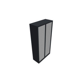 Armoire à rideaux H. 198 x L. 100 x P. 43 cm - corps gris anthracite - rideaux b